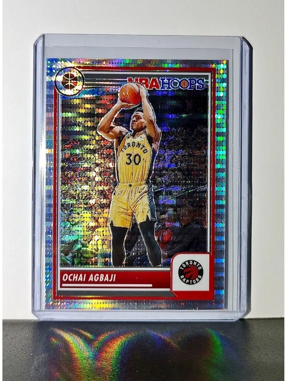 Ochai Agbaji 2023-24 Panini Premium NBA Hoops #62 Pulsar Prizm Raptors
